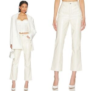 NWT- GOOD AMERICAN - Better than Leather Good Curve Straight pant. Flawed